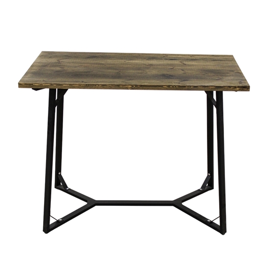 Εικόνα από BISTRO ΤΡΑΠΕΖΙ BAR 120X65X98εκ. ΜΑΥΡΟ ΜΕΤΑΛΛΟ-ΞΥΛΟ