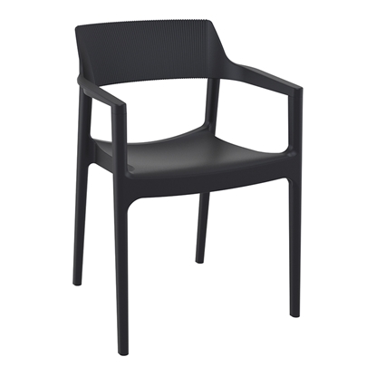 Εικόνα της TULUM BLACK ΠΟΛΥΘΡΟΝΑ ΠΟΛ/ΝΙΟΥ 55X52X79εκ.