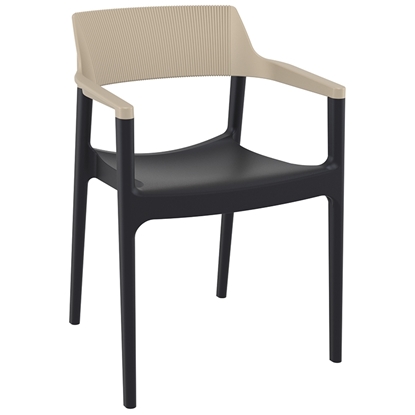 Εικόνα της TULUM BLACK/TAUPE ΠΟΛΥΘΡΟΝΑ ΠΟΛ/ΝΙΟΥ 55X52X79εκ.