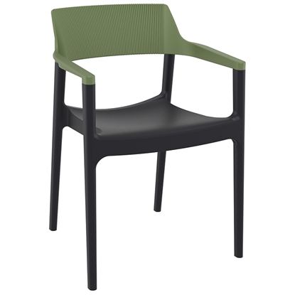 Εικόνα της TULUM BLACK/OLIVE GREEN ΠΟΛΥΘΡΟΝΑ ΠΟΛ/ΝΙΟΥ 55X52X79εκ.