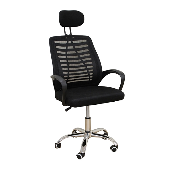 Εικόνα από A9951 ΜΑΥΡΗ ΠΟΛΥΘΡΟΝΑ ΓΡΑΦΕΙΟΥ 59X61X42-108/51-120εκ.