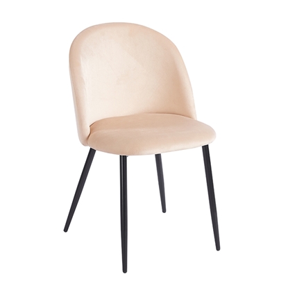 Εικόνα της RIO BEIGE VELVET ΥΦΑΣΜΑ ΚΑΡΕΚΛΑ ΜΕΤΑΛΛΙΚΗ 50X52X81εκ.