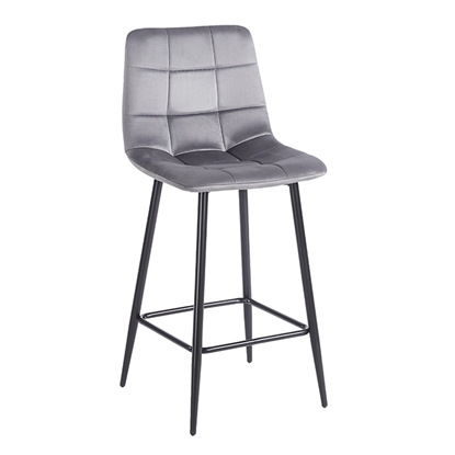 Εικόνα της NORA GREY VELVET ΥΦΑΣΜΑ 65εκ. ΣΚΑΜΠΟ ΜΕΤΑΛΛΙΚΟ 45X41X65-99εκ.