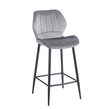 Εικόνα της DYLAN GREY VELVET ΥΦΑΣΜΑ 65εκ. ΣΚΑΜΠΟ ΜΕΤΑΛΛΙΚΟ 46X45X65-95εκ.