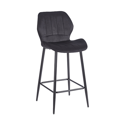 Εικόνα της DYLAN BLACK VELVET ΥΦΑΣΜΑ 65εκ. ΣΚΑΜΠΟ ΜΕΤΑΛΛΙΚΟ 46X45X65-95εκ.