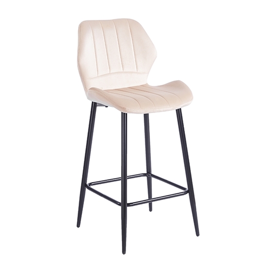 Εικόνα από DYLAN BEIGE VELVET ΥΦΑΣΜΑ 65εκ. ΣΚΑΜΠΟ ΜΕΤΑΛΛΙΚΟ 46X45X65-95εκ.