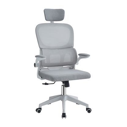 Εικόνα της A9935 WHITE/GREY MESH ΚΑΡΕΚΛΑ ΓΡΑΦΕΙΟΥ 62Χ64Χ42-114/52-125εκ.