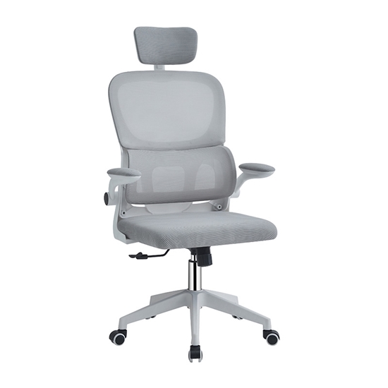 Εικόνα από A9935 WHITE/GREY MESH ΚΑΡΕΚΛΑ ΓΡΑΦΕΙΟΥ 62Χ64Χ42-114/52-125εκ.