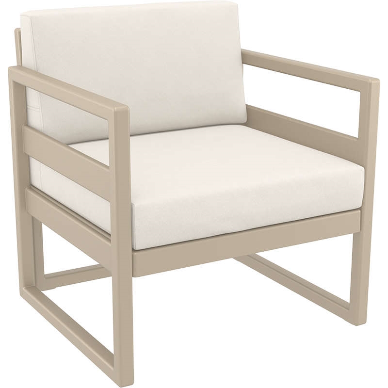 MYKONOS ΠΟΛΥΘΡΟΝΑ TAUPE ΜΕ ΜΑΞ. 73X72X75εκ. ΠΟΛ/ΝΙΟΥ
