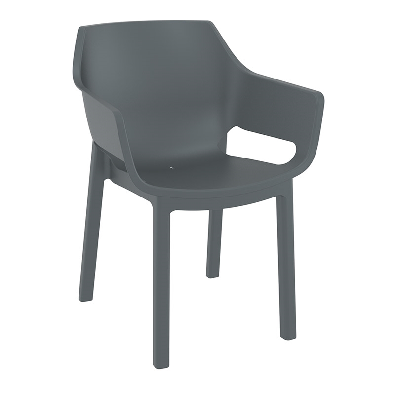 DORA DARK GREY ΠΟΛΥΘΡΟΝΑ ΠΟΛ/ΝΙΟΥ 58X59X80εκ.