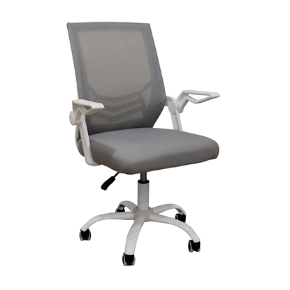 Εικόνα της A1830 ΛΕΥΚΟ/ΓΚΡΙ MESH ΠΟΛΥΘΡΟΝΑ ΓΡΑΦΕΙΟΥ 62X54X44-91/53-100εκ.