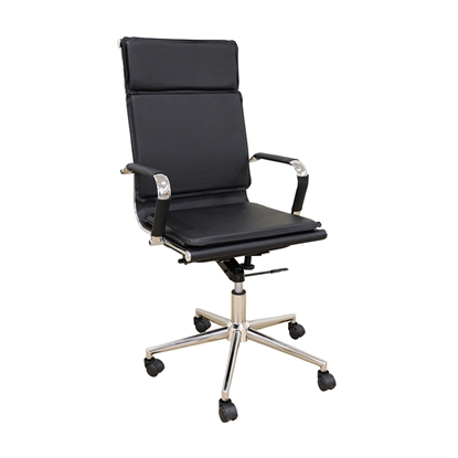 Εικόνα της A9952 ΜΑΥΡΟ PU ΠΟΛΥΘΡΟΝΑ ΓΡΑΦΕΙΟΥ 54Χ51Χ54-110/60-123εκ.