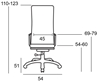 Picture of A9952 BLACK PU OFFICE ARMCHAIR