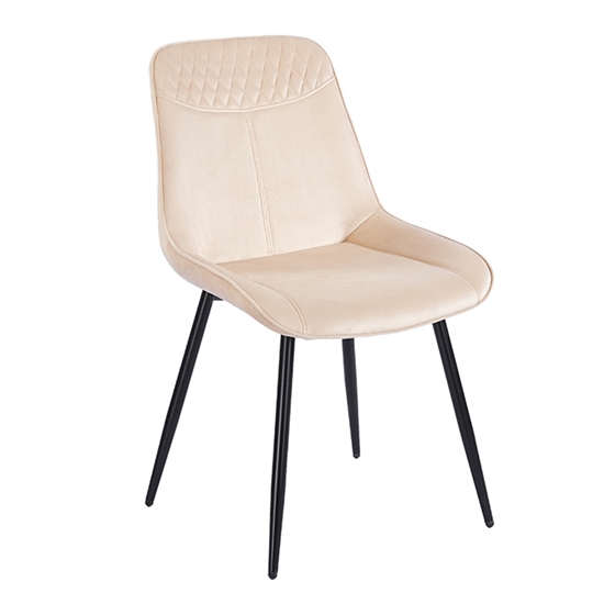 Εικόνα από TEREA BEIGE VELVET ΥΦΑΣΜΑ ΚΑΡΕΚΛΑ ΜΕΤΑΛΛΙΚΗ 51X58X87εκ.