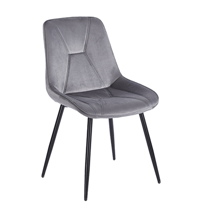 Εικόνα της SILVIA GREY VELVET ΥΦΑΣΜΑ ΚΑΡΕΚΛΑ ΜΕΤΑΛΛΙΚΗ 51X58X87εκ.