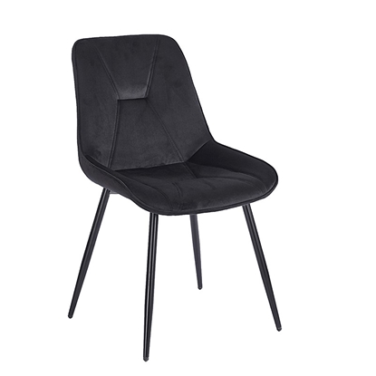 Εικόνα της SILVIA BLACK VELVET ΥΦΑΣΜΑ ΚΑΡΕΚΛΑ ΜΕΤΑΛΛΙΚΗ 51X58X87εκ.