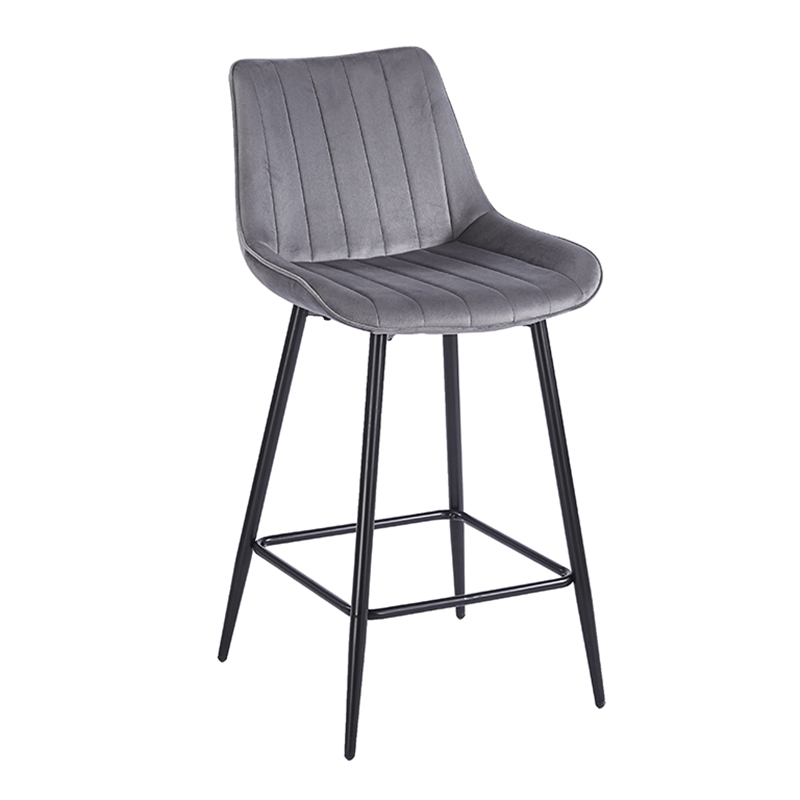 REPO GREY VELVET ΥΦΑΣΜΑ 66εκ. ΣΚΑΜΠΟ ΜΕΤΑΛΛΙΚΟ 48X49X66-96εκ.