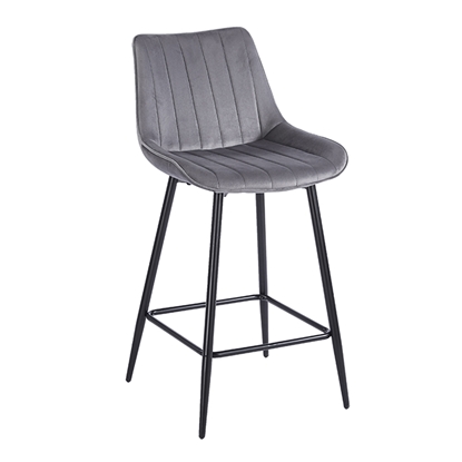 Εικόνα της REPO GREY VELVET ΥΦΑΣΜΑ 66εκ. ΣΚΑΜΠΟ ΜΕΤΑΛΛΙΚΟ 48X49X66-96εκ.