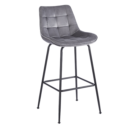 Εικόνα της ERMINA GREY VELVET ΥΦΑΣΜΑ 75εκ. ΣΚΑΜΠΟ ΜΕΤΑΛΛΙΚΟ 49X50X75-104εκ.