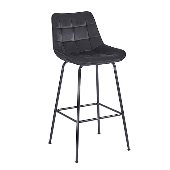 Εικόνα από ERMINA BLACK VELVET ΥΦΑΣΜΑ 75εκ. ΣΚΑΜΠΟ ΜΕΤΑΛΛΙΚΟ 49X50X75-104εκ.