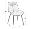 Εικόνα από TEREA GREY VELVET ΥΦΑΣΜΑ ΚΑΡΕΚΛΑ ΜΕΤΑΛΛΙΚΗ 51X58X87εκ.