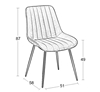 Εικόνα από BONY GREY VELVET ΥΦΑΣΜΑ ΚΑΡΕΚΛΑ ΜΕΤΑΛΛΙΚΗ 51X58X87εκ.