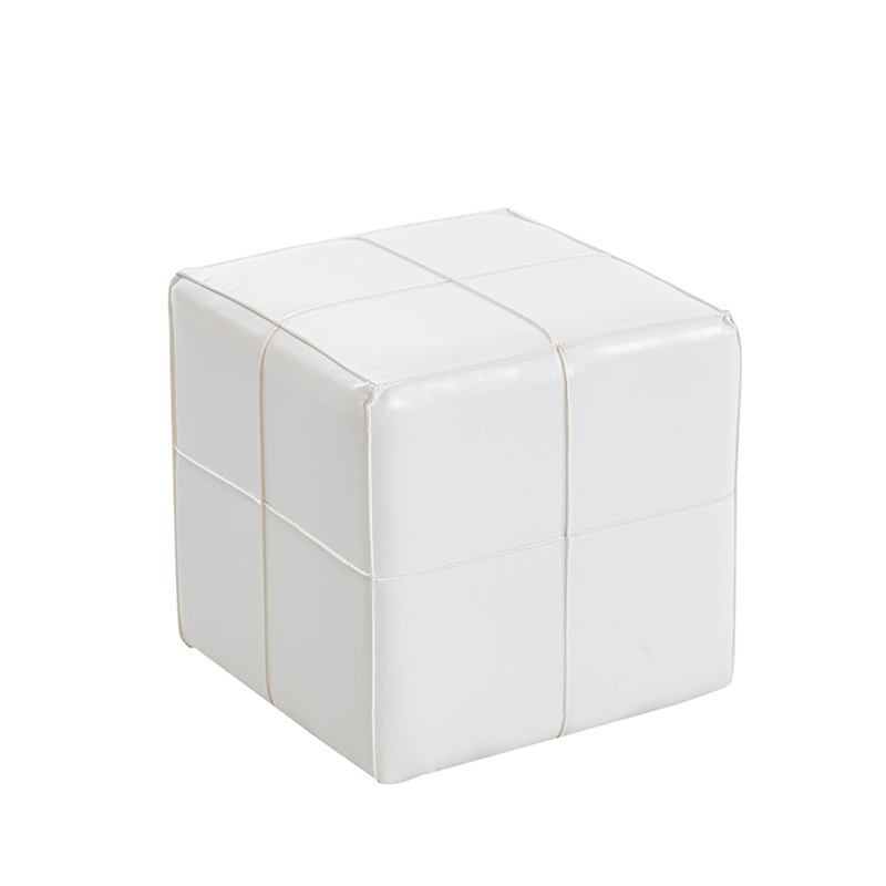ENZO WHITE PU ΣΚΑΜΠΟ 31X31X31εκ.