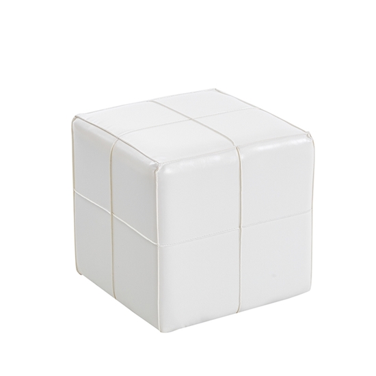 Εικόνα από ENZO WHITE PU ΣΚΑΜΠΟ 31X31X31εκ.