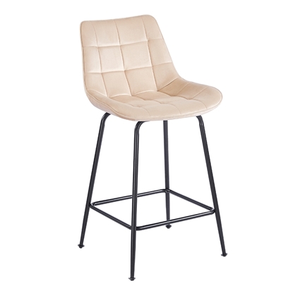 Εικόνα της ERMINA BEIGE VELVET ΥΦΑΣΜΑ 64εκ. ΣΚΑΜΠΟ ΜΕΤΑΛΛΙΚΟ 49X50X64-94εκ.