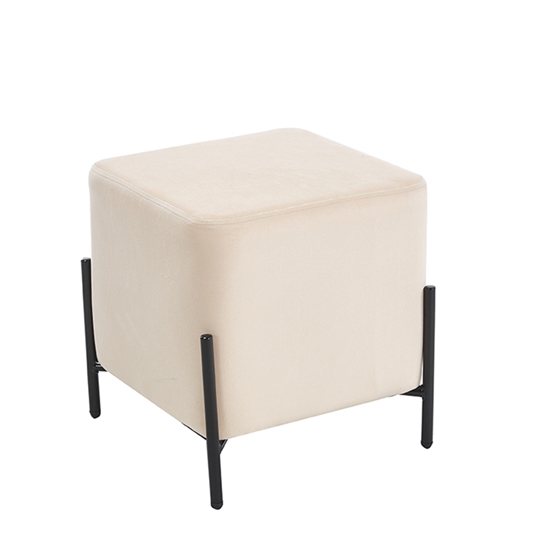 Εικόνα από BELLA/S ΣΚΑΜΠΟ BEIGE VELVET ΥΦΑΣΜΑ 36X36Χ38εκ.