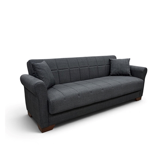 Εικόνα από VAVEL DARK GREY ΥΦΑΣΜΑ 3ΘΕΣΙΟΣ ΚΑΝΑΠΕΣ/ΚΡΕΒΑΤΙ ΜΕ ΑΠΟΘ.ΧΩΡΟ 216X85X80εκ.