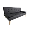 Εικόνα από MERYL BLACK PU ΚΑΝΑΠΕΣ ΚΡΕΒΑΤΙ 170X81X74εκ.