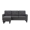 Εικόνα από LIANA S DARK GREY ΥΦΑΣΜΑ ΚΑΝΑΠΕΣ ΓΩΝΙΑ 185Χ126X84εκ.