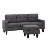 Εικόνα από LIANA S DARK GREY ΥΦΑΣΜΑ ΚΑΝΑΠΕΣ ΓΩΝΙΑ 185Χ126X84εκ.