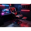 Εικόνα από A9937 ΜΑΥΡΟ/ΚΟΚΚΙΝΟ PVC ΠΟΛΥΘΡΟΝΑ GAMING/ΜΕ ΥΠΟΠΟΔΙΟ 64X59X43-112/53-125εκ.