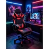 Εικόνα από A9937 ΜΑΥΡΟ/ΚΟΚΚΙΝΟ PVC ΠΟΛΥΘΡΟΝΑ GAMING/ΜΕ ΥΠΟΠΟΔΙΟ 64X59X43-112/53-125εκ.
