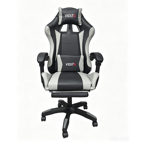 Εικόνα από A6060 ΜΑΥΡΟ/ΓΚΡΙ ΠΟΛΥΘΡΟΝΑ GAMING/ΜΕ ΥΠΟΠΟΔΙΟ 64X62X113-121εκ.