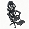 Εικόνα από A9937 ΜΑΥΡΟ/ΓΚΡΙ PVC ΠΟΛΥΘΡΟΝΑ GAMING/ΜΕ ΥΠΟΠΟΔΙΟ 64X59X43-112/53-125εκ.
