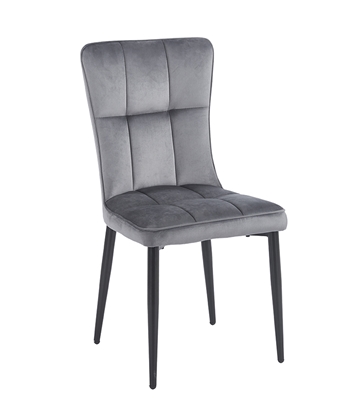 Εικόνα της SELIN GREY VELVET ΥΦΑΣΜΑ ΚΑΡΕΚΛΑ ΜΕΤΑΛΛΙΚΗ 46X54X91εκ.