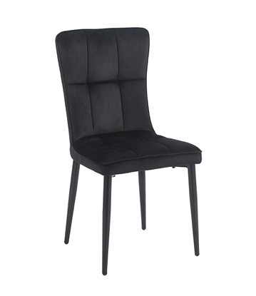 Εικόνα της SELIN BLACK VELVET ΥΦΑΣΜΑ ΚΑΡΕΚΛΑ ΜΕΤΑΛΛΙΚΗ 46X54X91εκ.