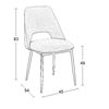 Εικόνα από MADISON CAPPUCCINO VELVET ΥΦΑΣΜΑ ΚΑΡΕΚΛΑ ΜΕΤΑΛΛΙΚΗ 45X54X83εκ.