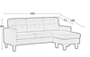 Εικόνα από LIANA S ΜΠΕΖ ΥΦΑΣΜΑ ΚΑΝΑΠΕΣ ΓΩΝΙΑ 185Χ126X84εκ.