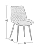 Εικόνα από ALESIA L. BEIGE ΥΦΑΣΜΑ ΚΑΡΕΚΛΑ ΜΕΤΑΛΛΙΚΗ 50X59X86εκ.