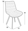 Εικόνα από MIRA CAPPUCCINO VELVET ΥΦΑΣΜΑ ΚΑΡΕΚΛΑ ΜΕΤΑΛΛΙΚΗ 53X59X84εκ.